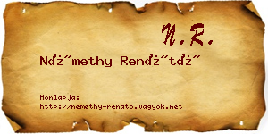 Némethy Renátó névjegykártya